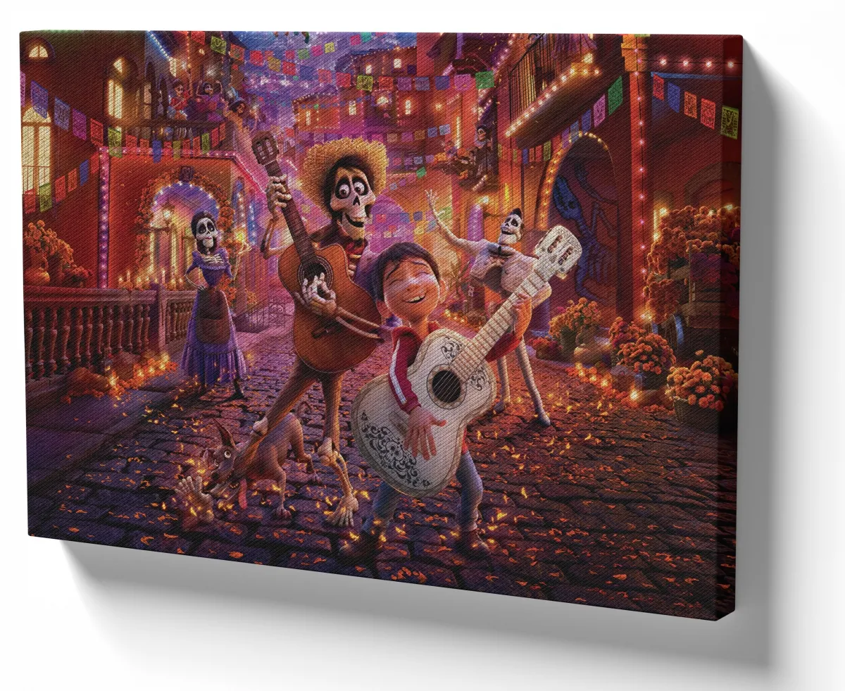 Quadro tela tecido decorativo A vida é uma festa Imagem