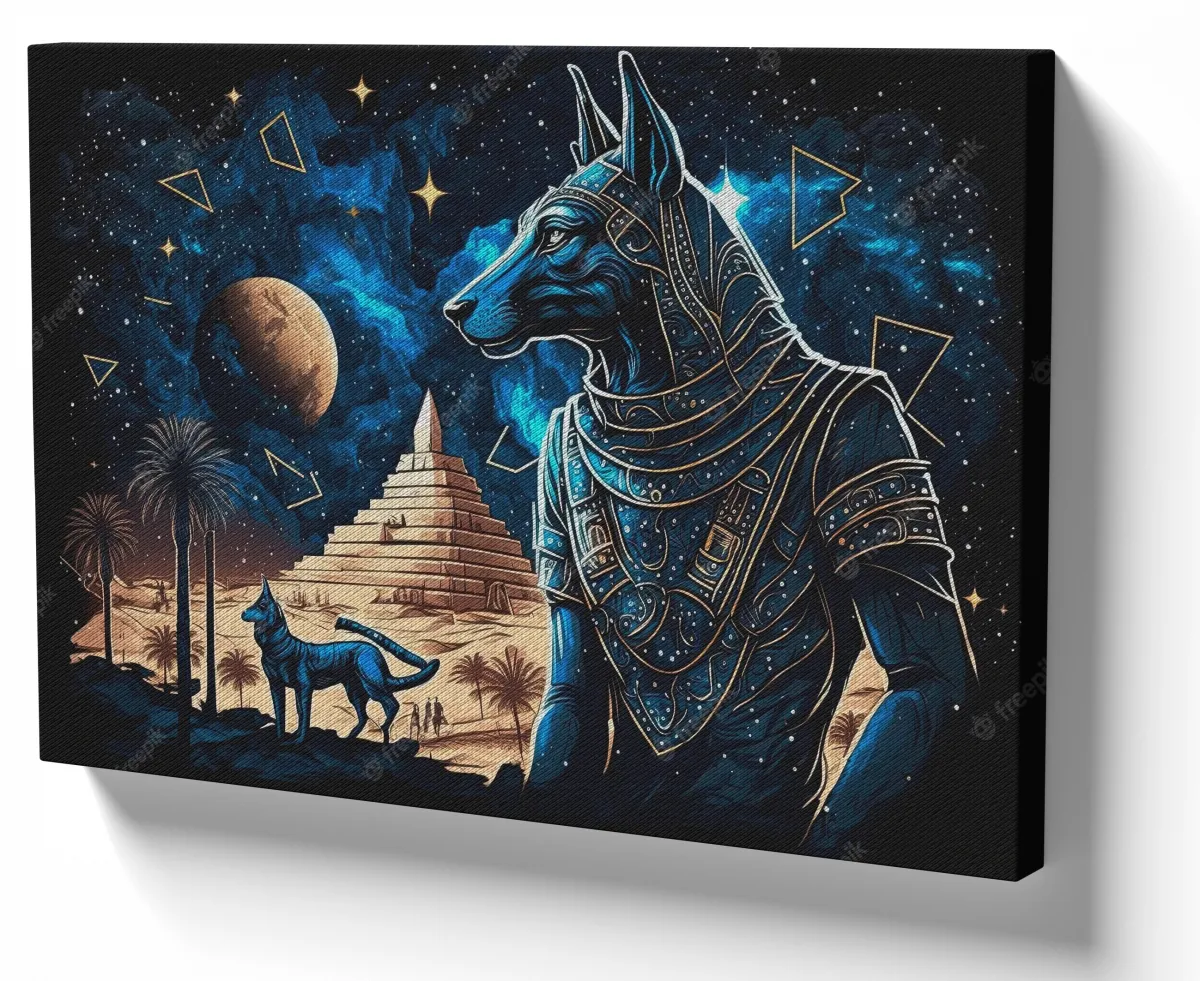 Quadro decorativo tela Anubis egito piramides