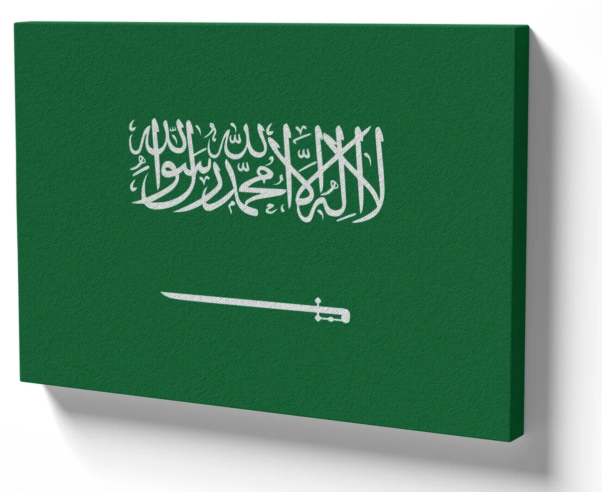 Quadro decorativo tela bandeira Arábia saudita Imagem