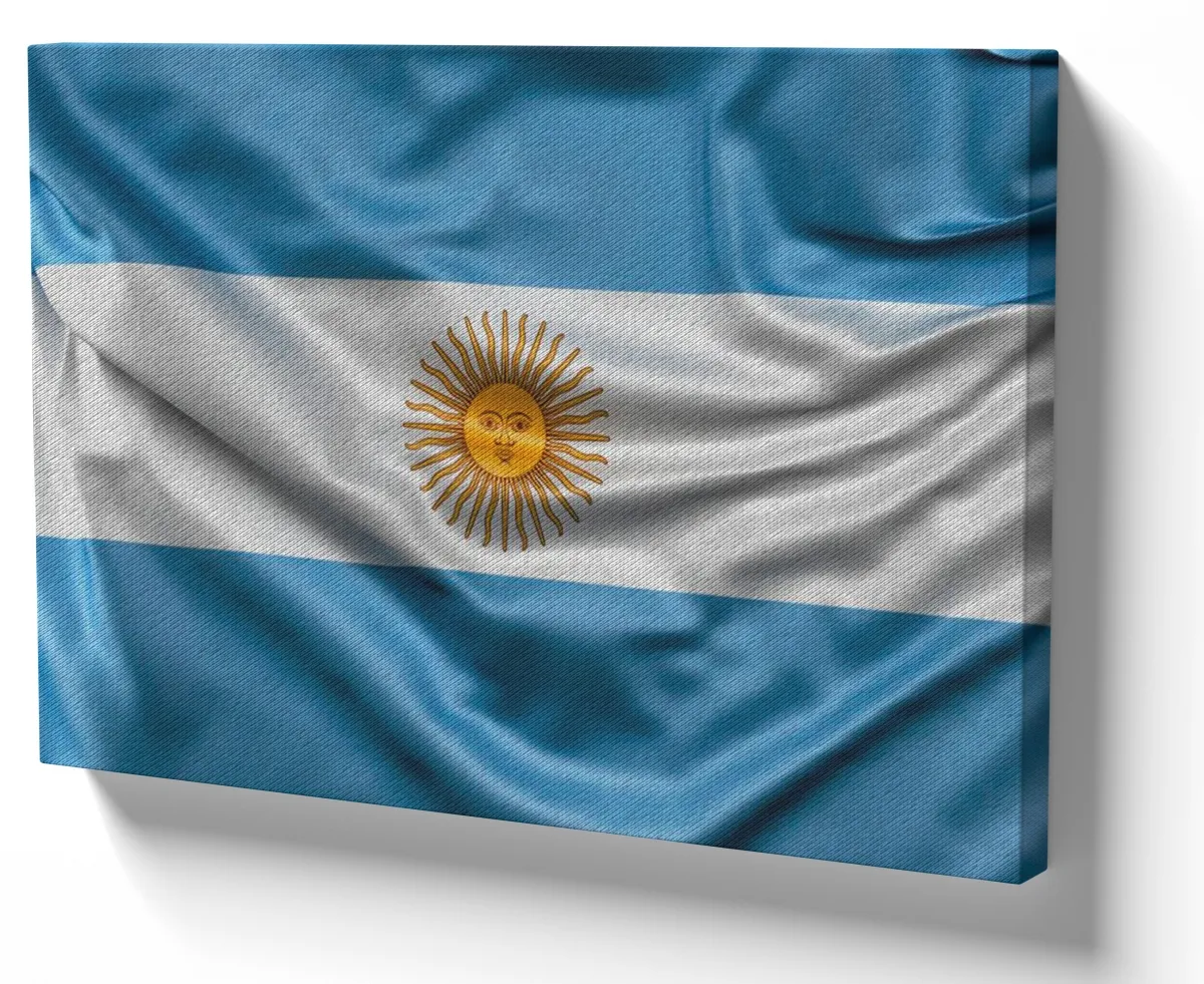 Quadro decorativo tela bandeira Argentina america do sul Imagem