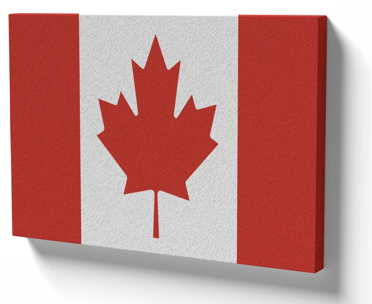 Quadro decorativo tela bandeira Canadá america norte Imagem
