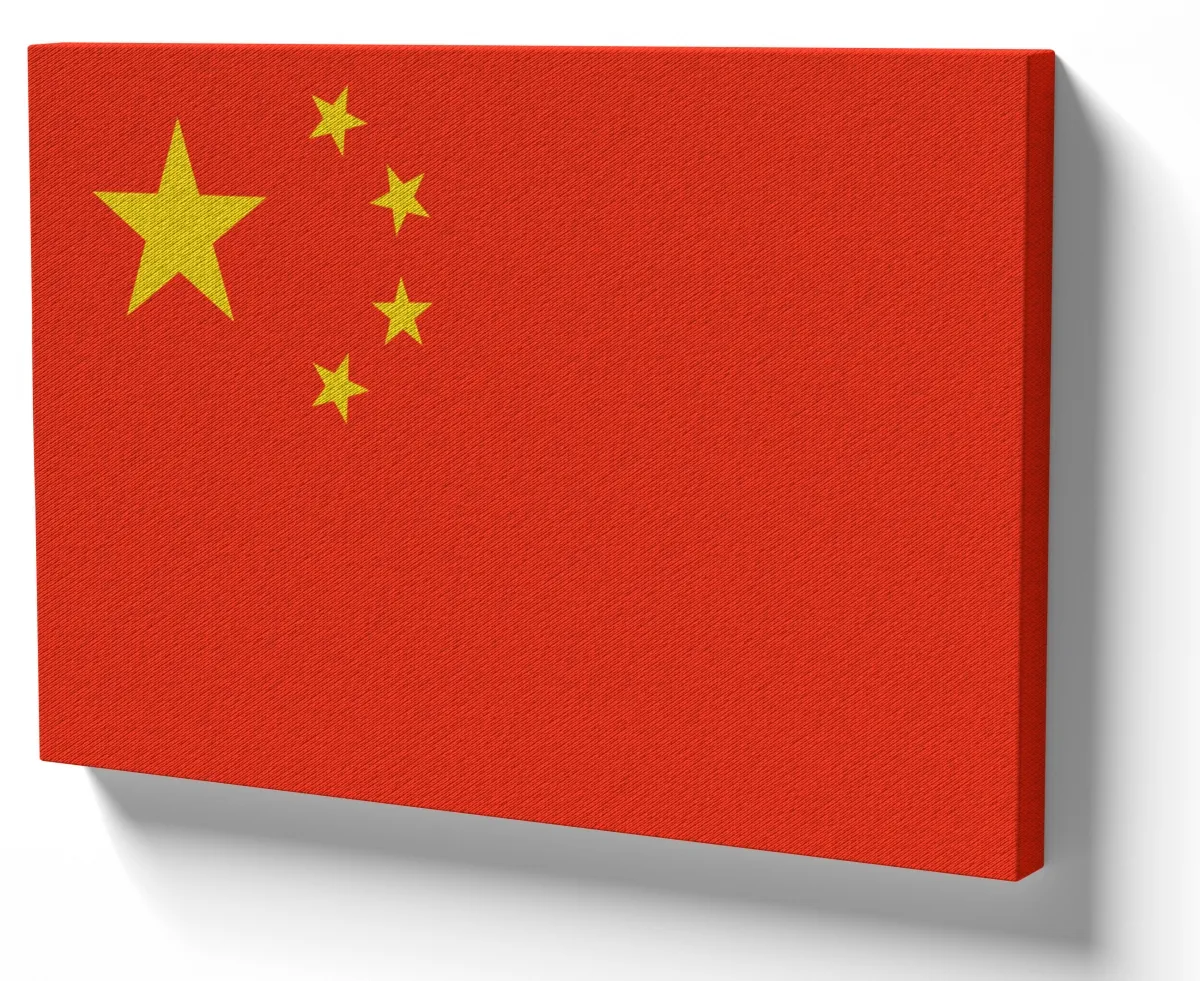 Quadro decorativo tela bandeira China asia