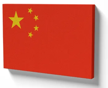 Quadro decorativo tela bandeira China asia