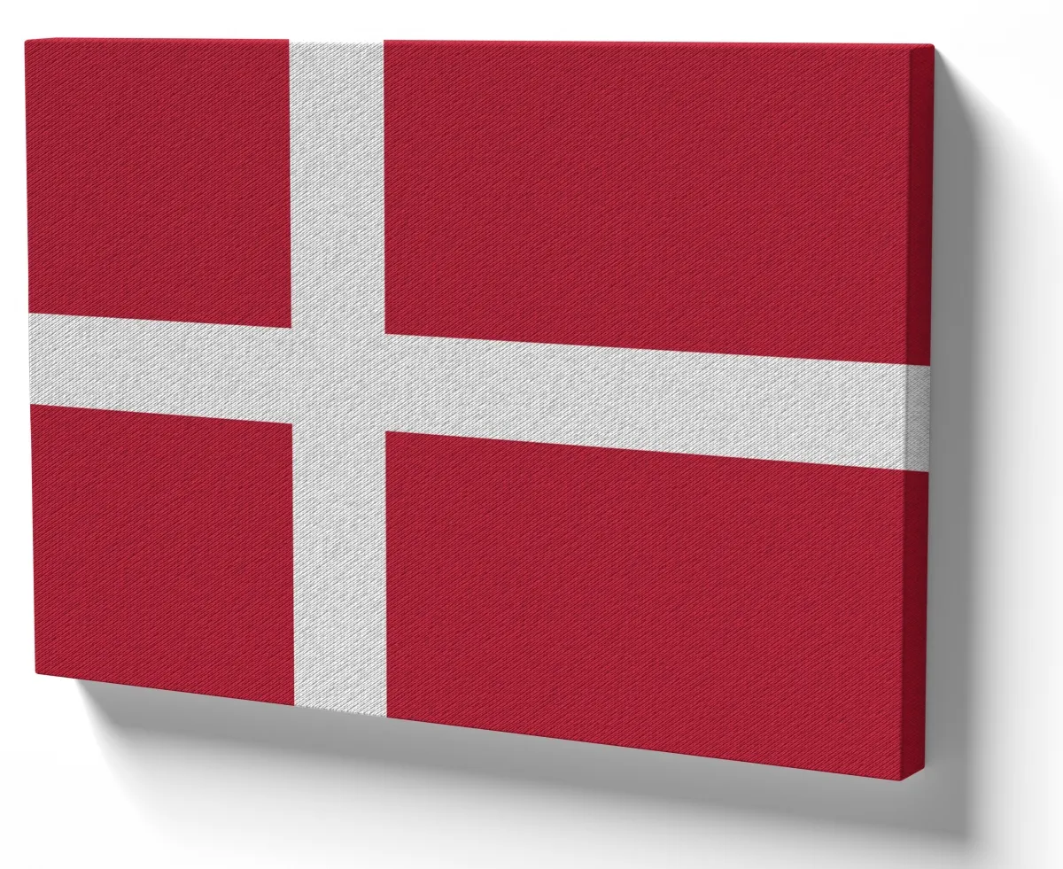 Quadro decorativo tela bandeira Dinamarca europa Imagem
