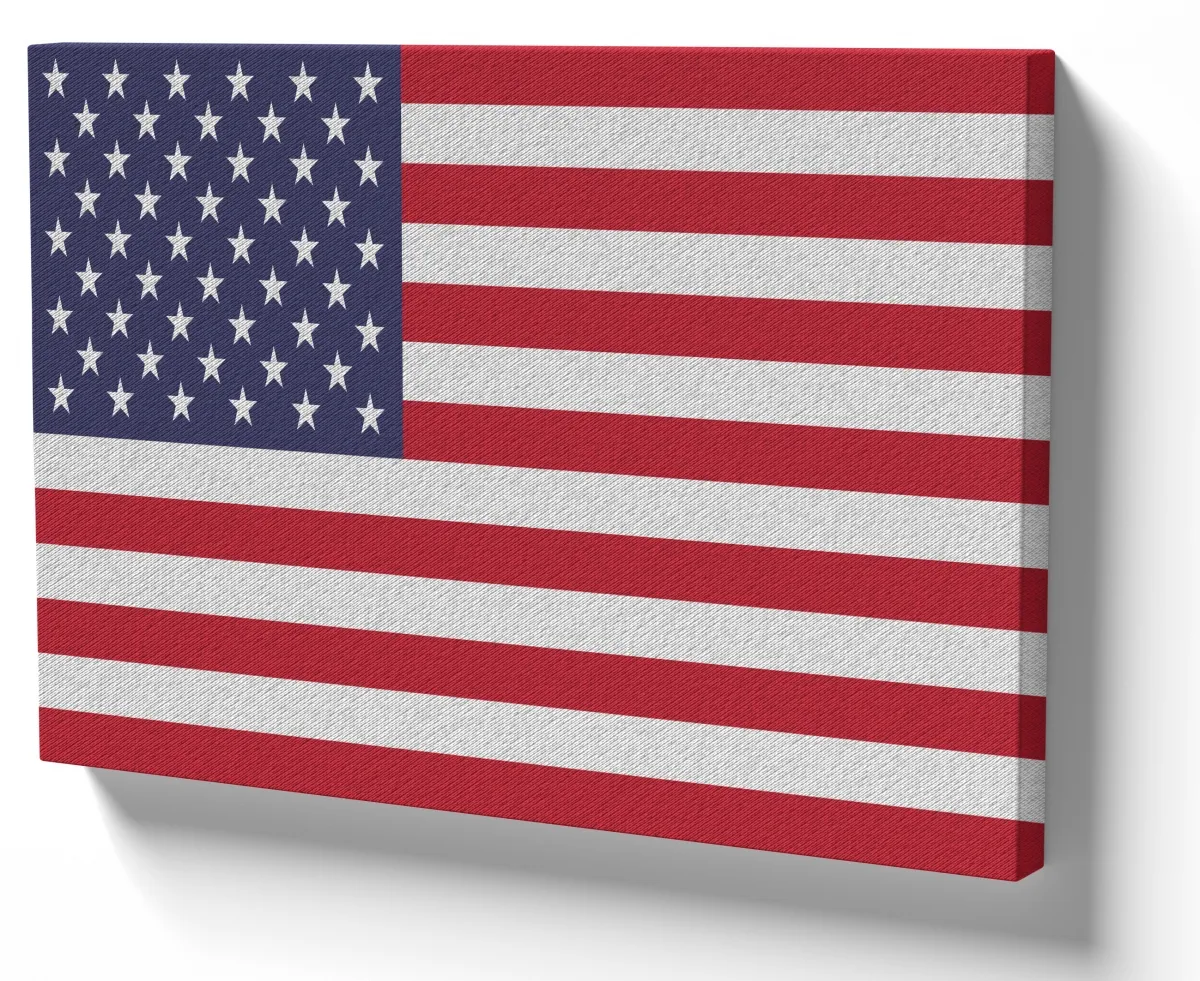Quadro decorativo tela bandeira Estados unidos america