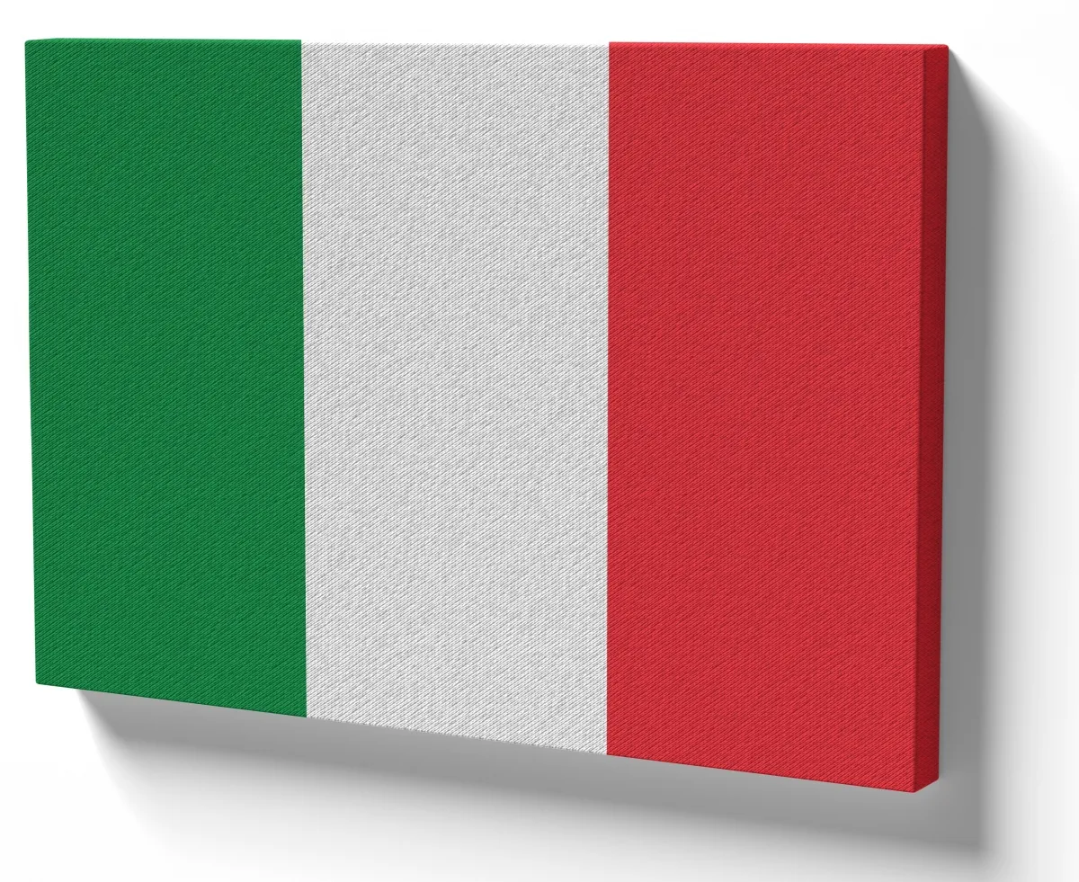 Quadro decorativo tela bandeira Itália italiano europa