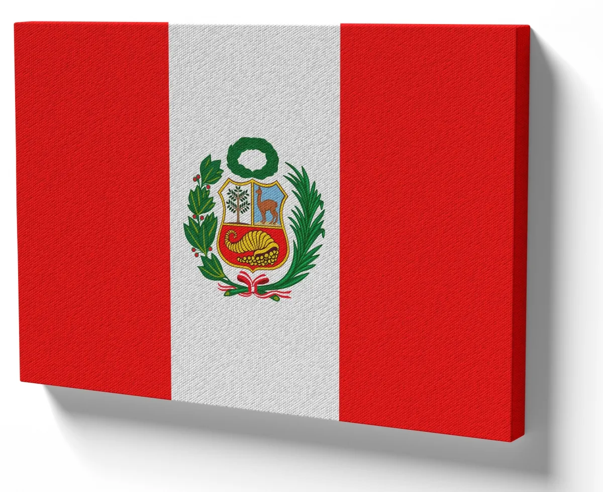 Quadro decorativo tela bandeira Peru america latina