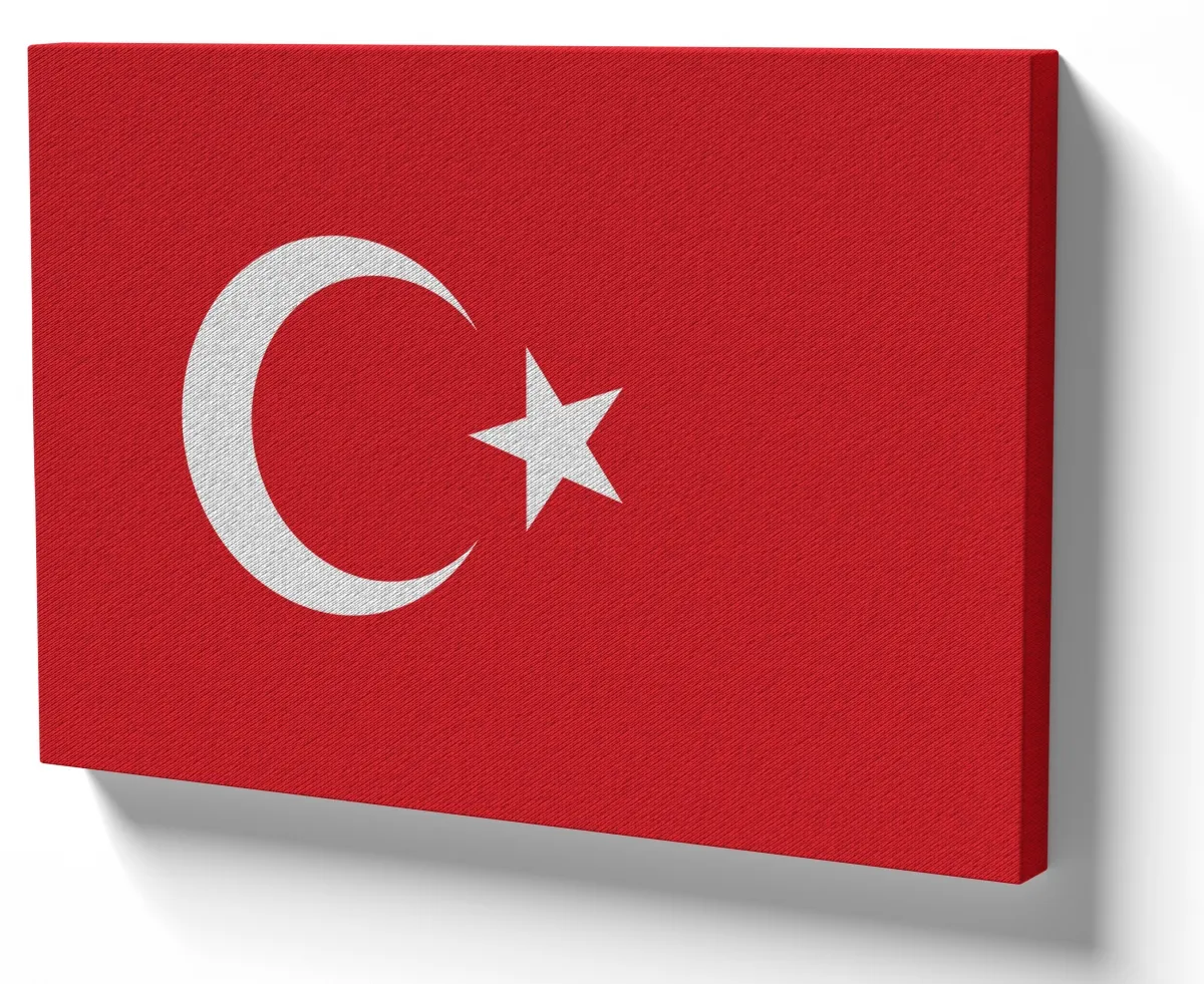 Quadro decorativo tela bandeira Turquia oriente medio Imagem