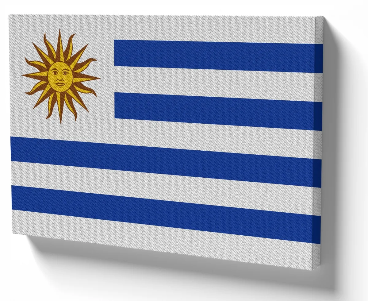 Quadro decorativo tela bandeira Uruguai america