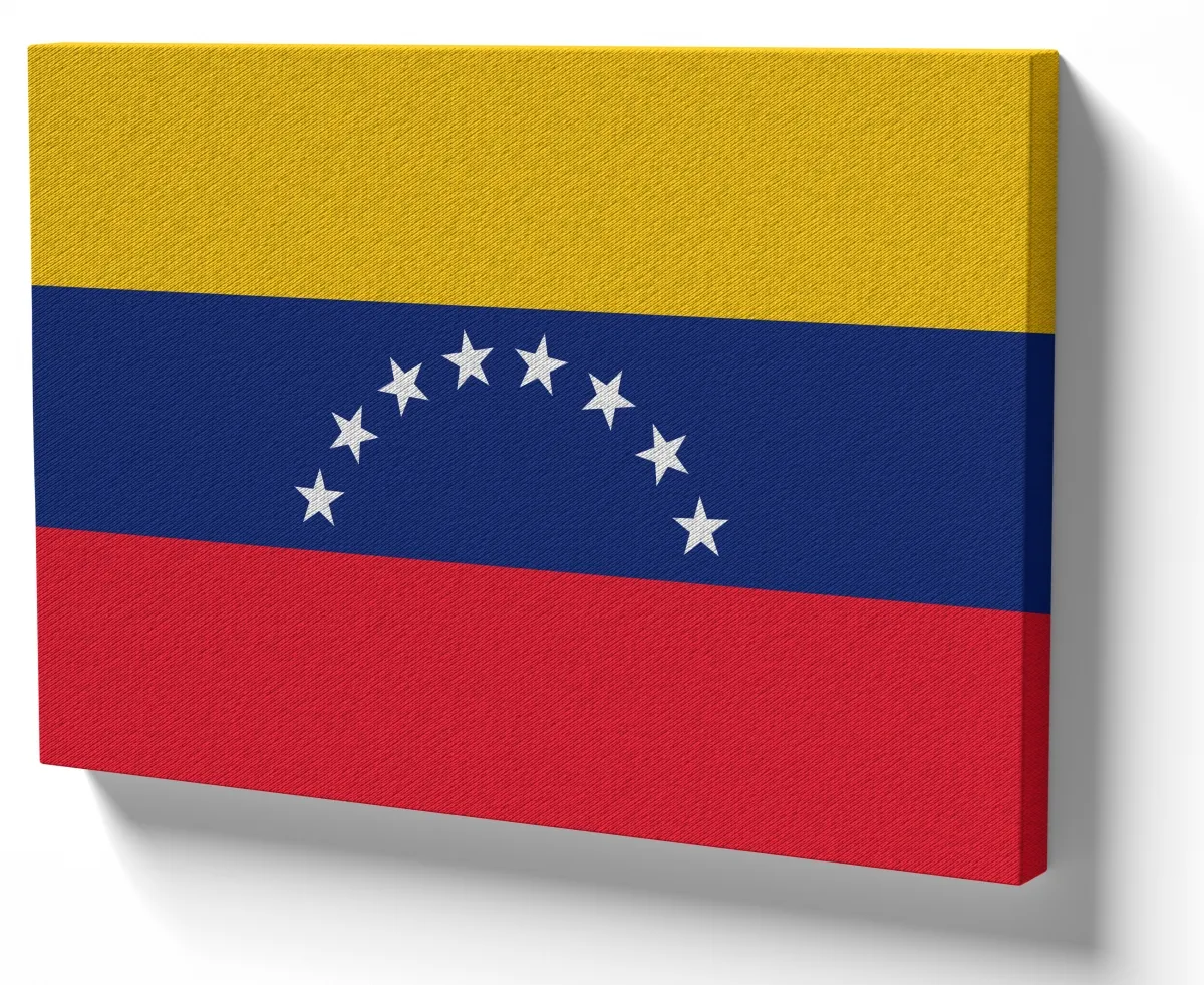 Quadro decorativo tela bandeira Venezuela