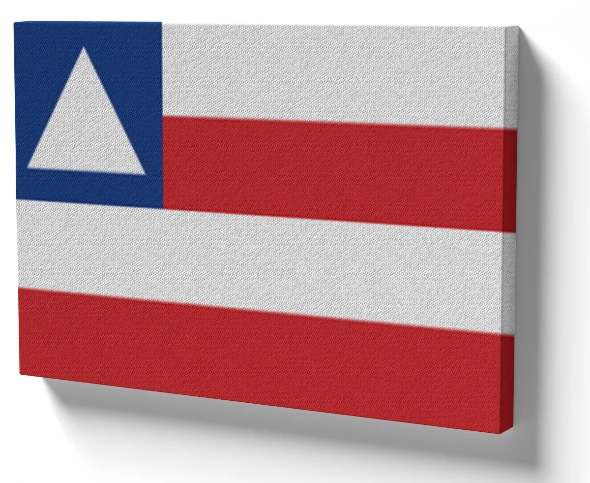 Quadro decorativo tela bandeira estado Bahia