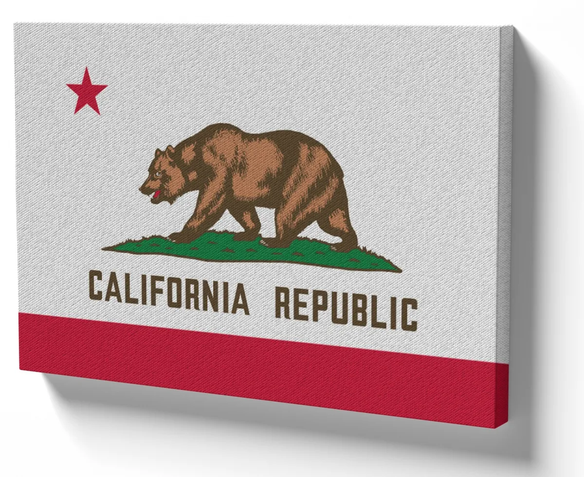 Quadro decorativo tela bandeira California estados unidos