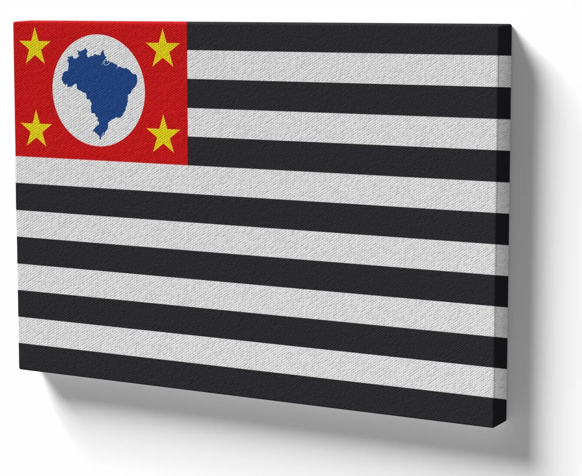 Quadro decorativo tela bandeira São Paulo Imagem