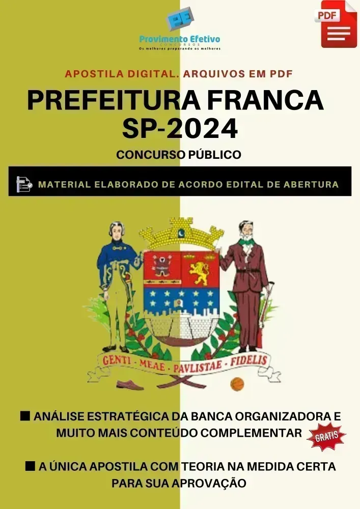 Apostila Pref. Franca 2024 Técnico Raio X Imagem
