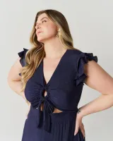 Vestido Longo Quebela Azul Escuro - Foto 4
