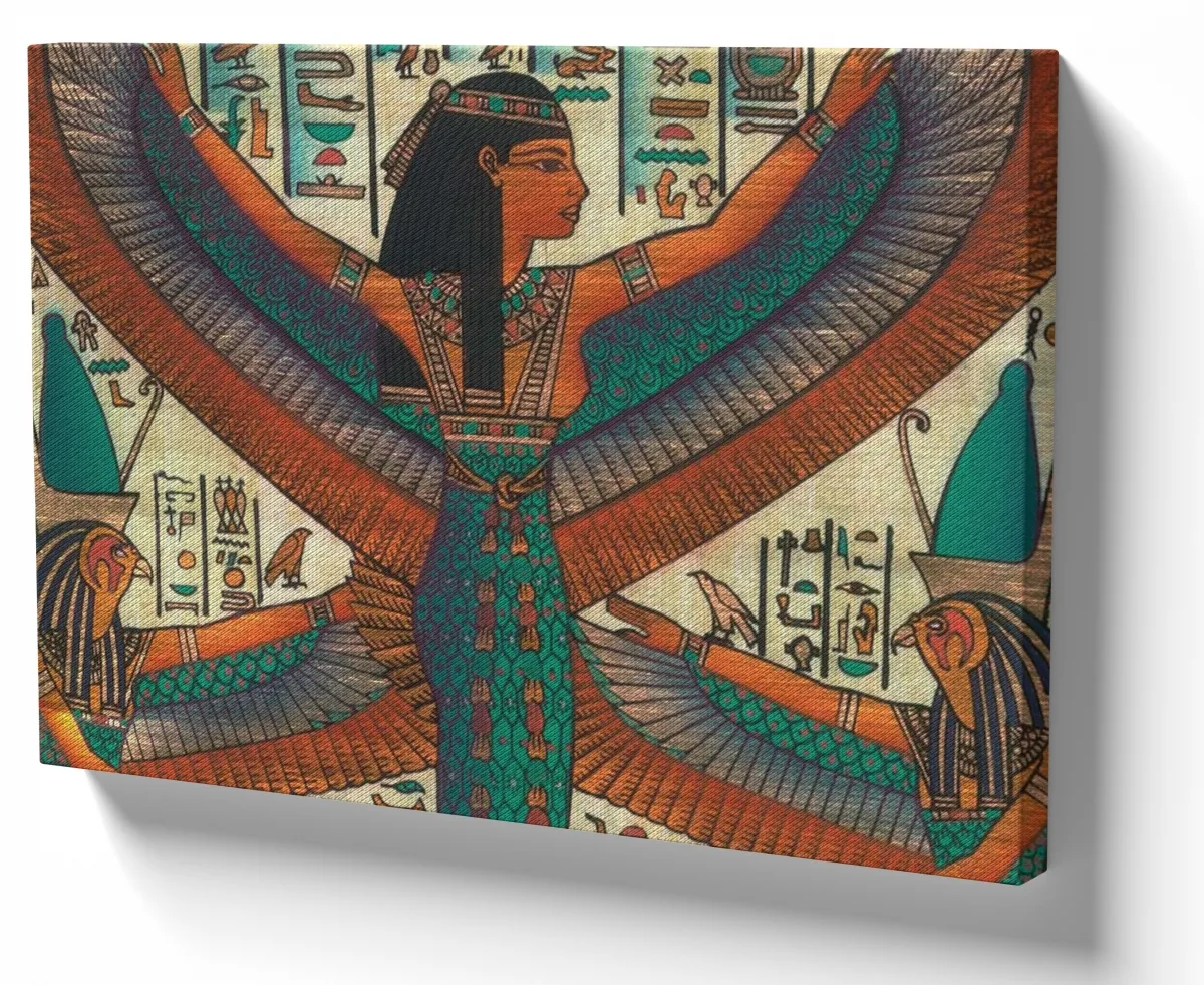 Quadro decorativo tela Deusa Isis Egito piramides  Imagem