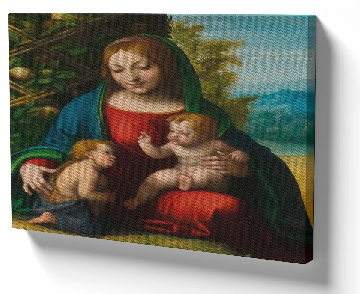 Quadro decorativo tela Nossa Senhora Jesus João batista