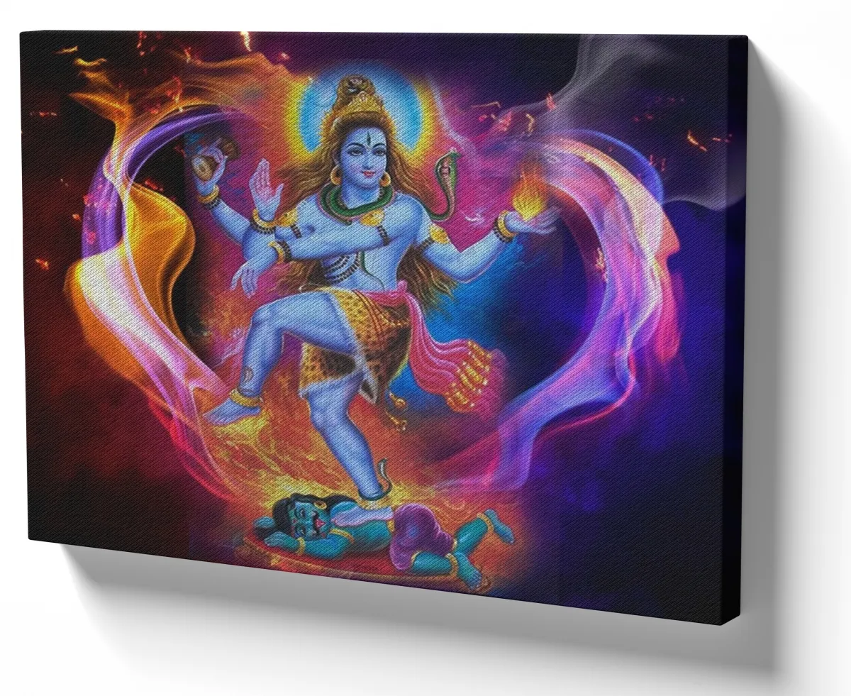 Quadro decorativo tela Shiva dançando homem deitado Imagem