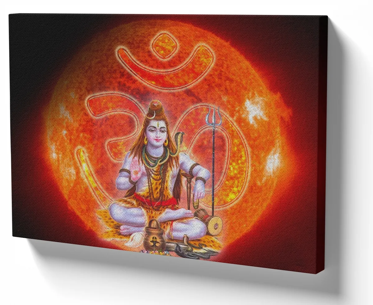 Quadro decorativo tela Shiva sol Om