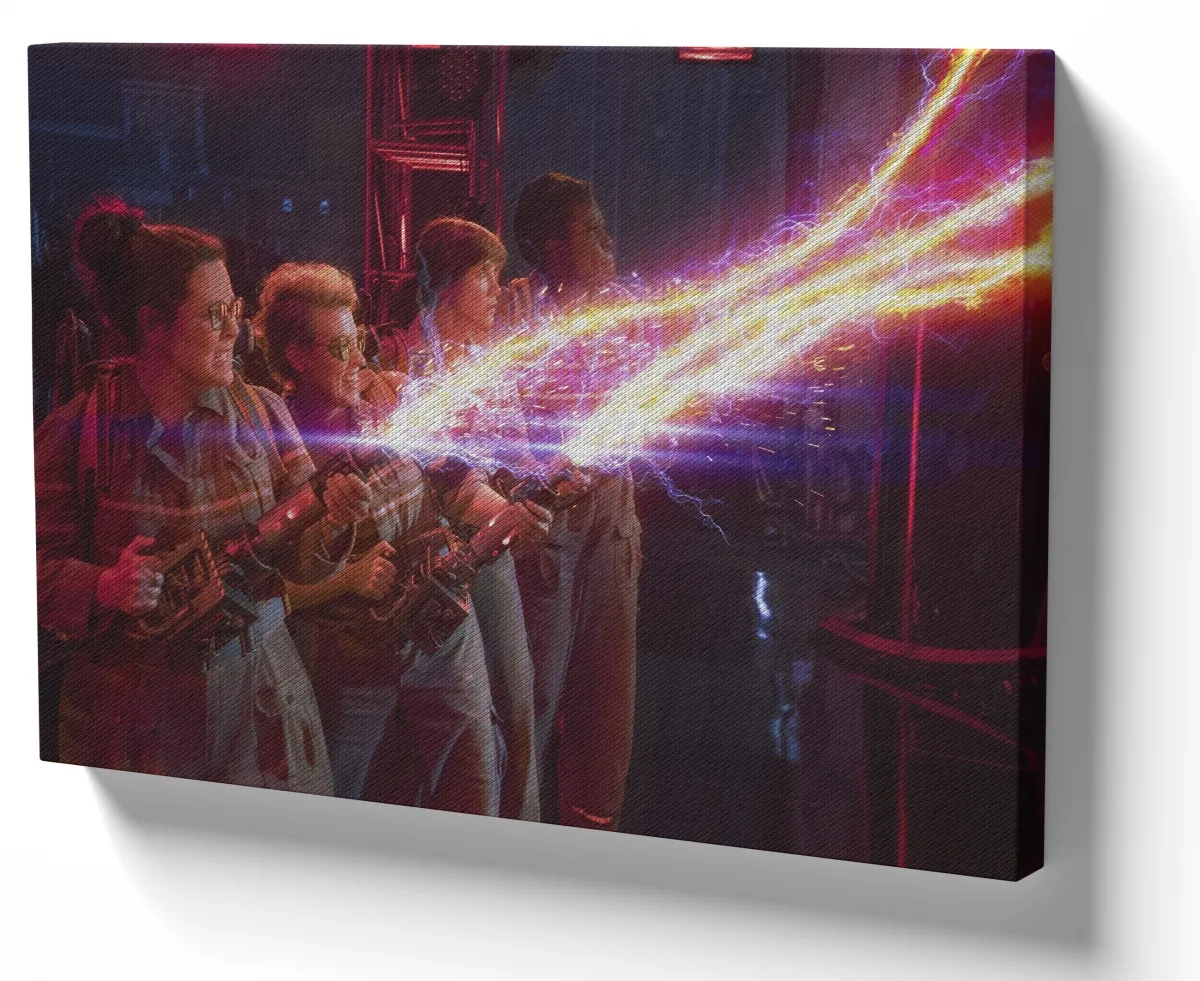 Quadro decorativo tela Caça fantasmas trem