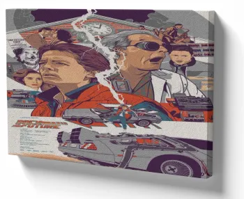 Quadro decorativo tela De volta para o futuro desenho