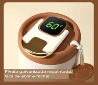Copo Térmico Inteligente com Tampa e Display Digital de Temperatura – 460ml - Foto 13