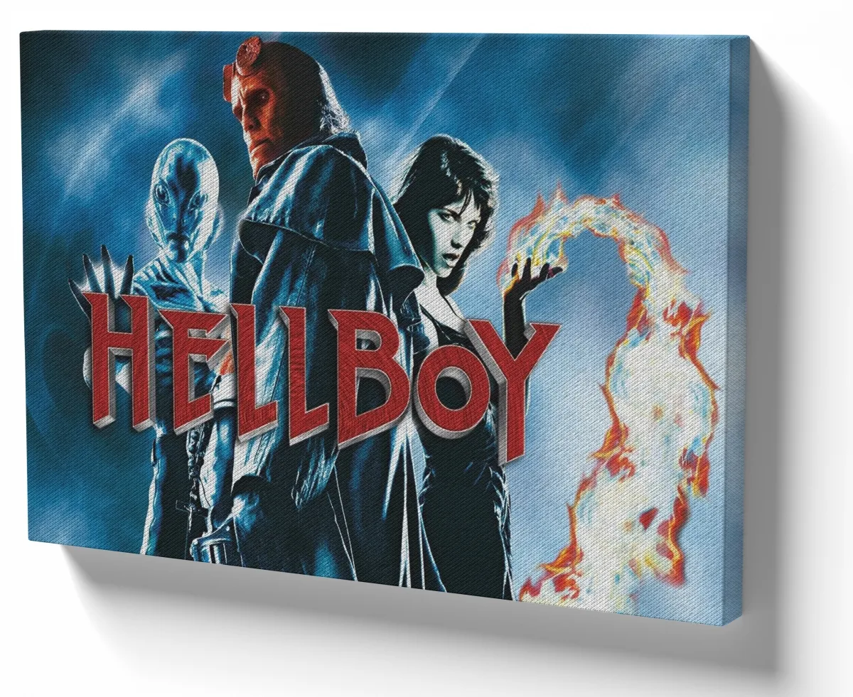 Quadro decorativo tela Hellboy Diabo super heroi demonio