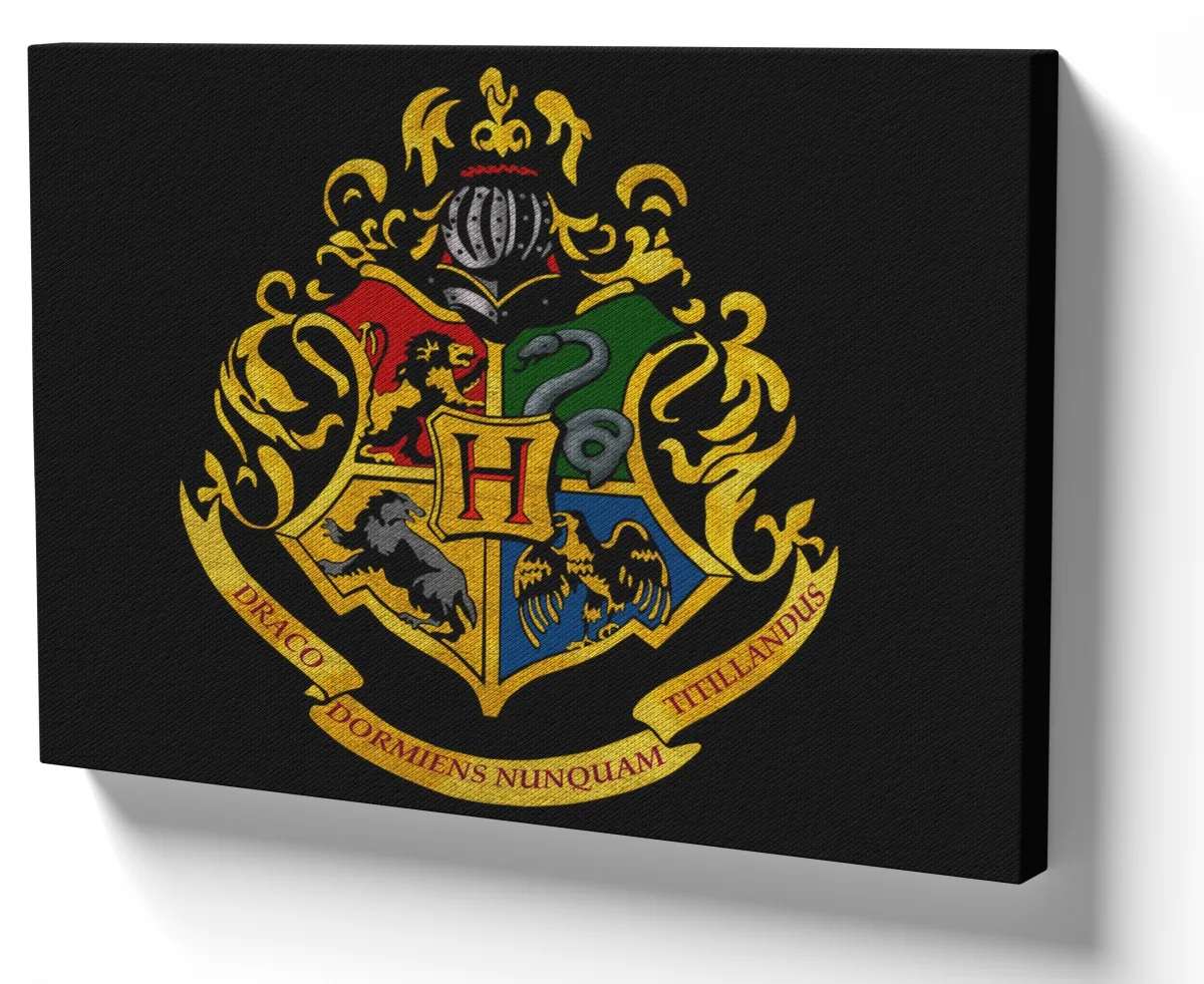 Quadro decorativo tela Hogwarts Harry Potter Símbolo