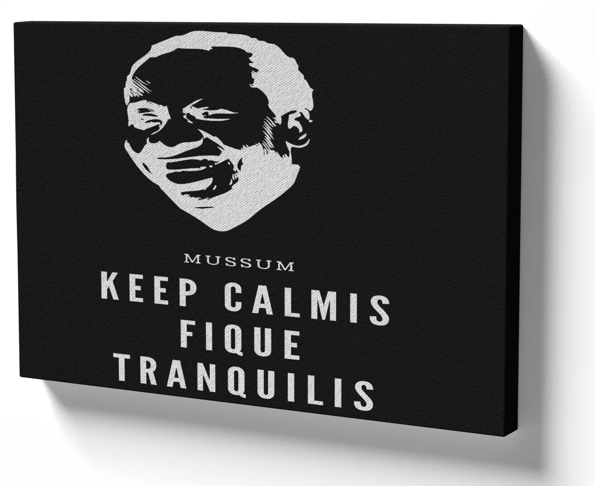 Quadro decorativo tela Mussum Tranquilis Imagem