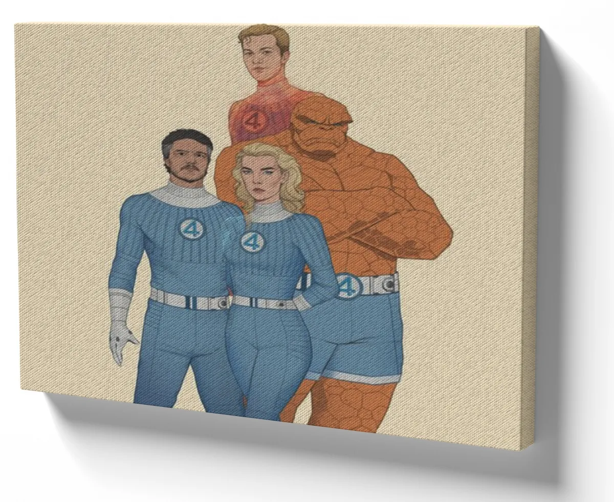 Quadro decorativo tela Quarteto Fantástico Imagem