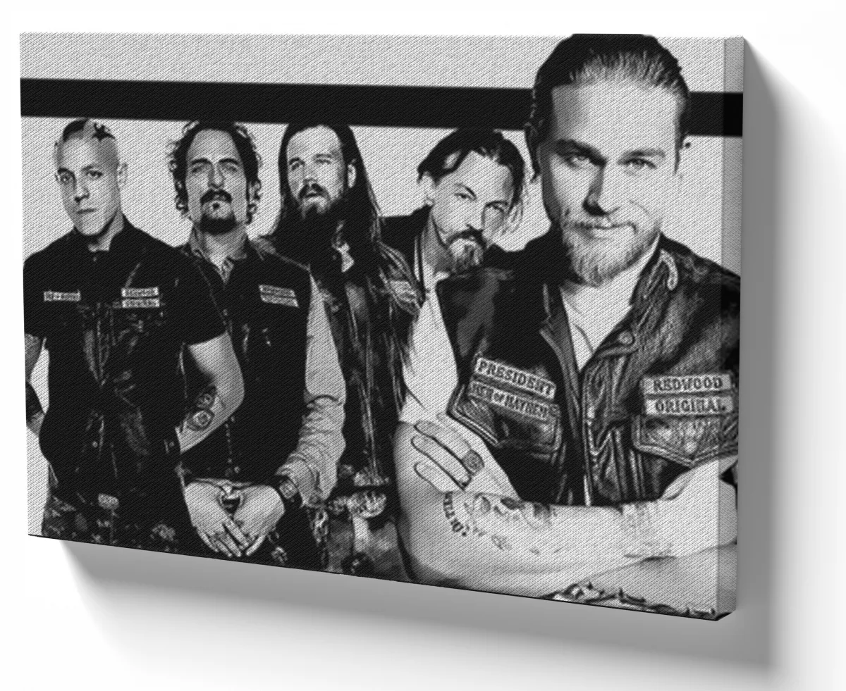 Quadro decorativo tela Sons of Anarchy gang moto