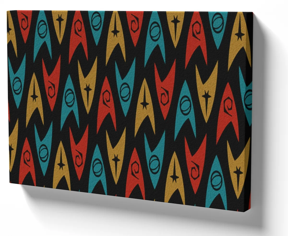 Quadro decorativo tela Star Trek desenho antigo