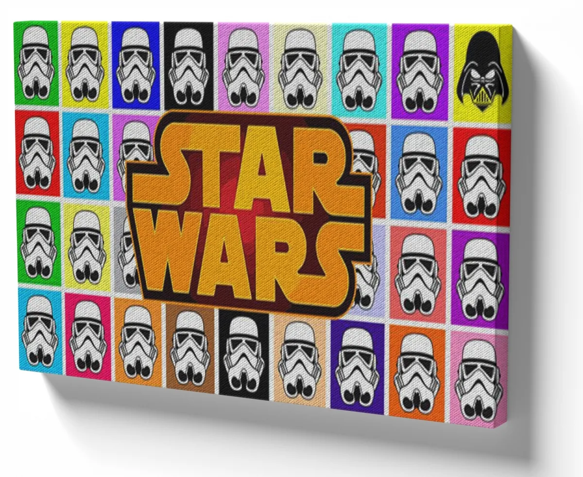 Quadro decorativo tela Star Wars jornada estrelas
