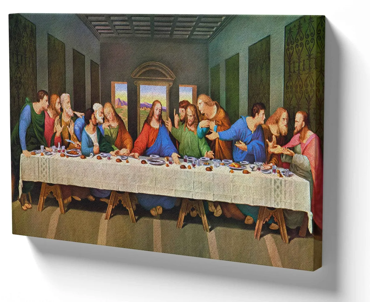 Quadro decorativo tela Ultima Ceia Jesus