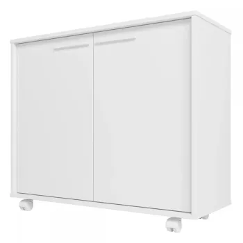 CÔMODA INFANTIL 2 PORTAS 1 PRATELEIRA 4 PÉS RODÍZIOS  BRANCO - BRV MOVEIS - BDI 16 - Foto 2