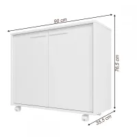 CÔMODA INFANTIL 2 PORTAS 1 PRATELEIRA 4 PÉS RODÍZIOS  BRANCO - BRV MOVEIS - BDI 16 - Foto 3