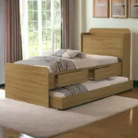 Cama Baú Solteiro com 2 gavetas +Cama auxiliar Tamires sem capitonê  - Foto 4