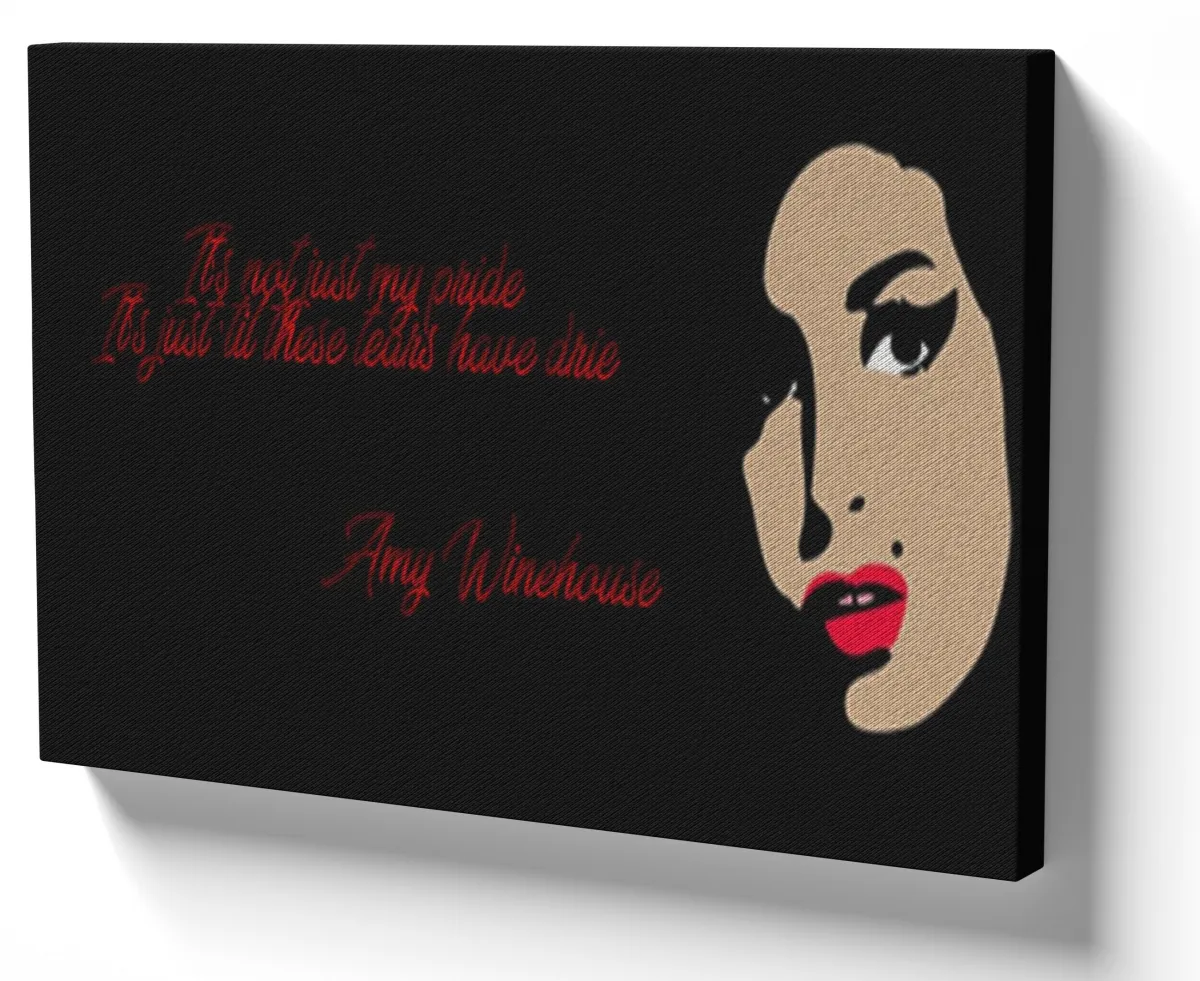 Quadro decorativo tela Amy Winehouse Desenho rock
