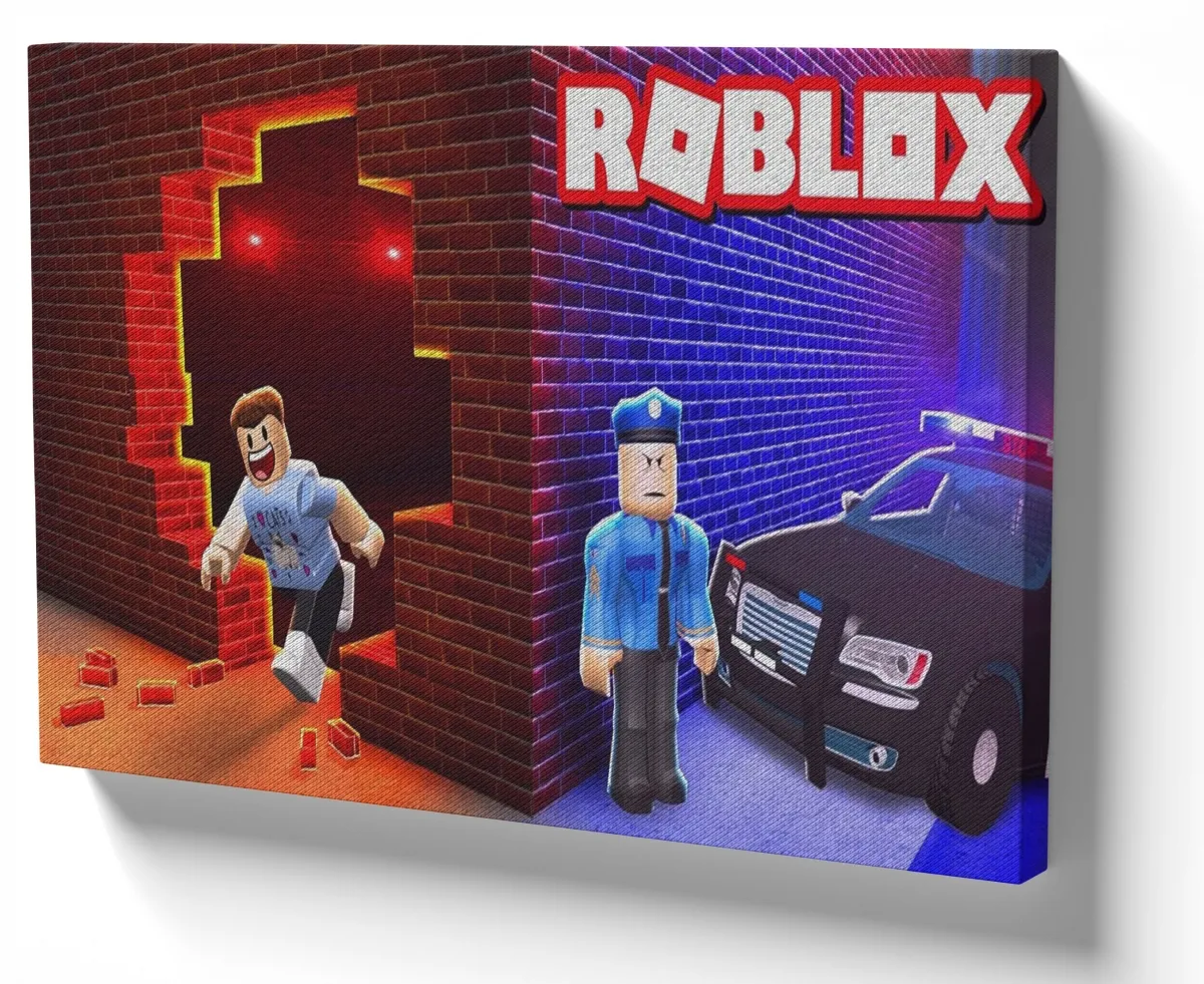 Quadro decorativo tela Roblox Jail break