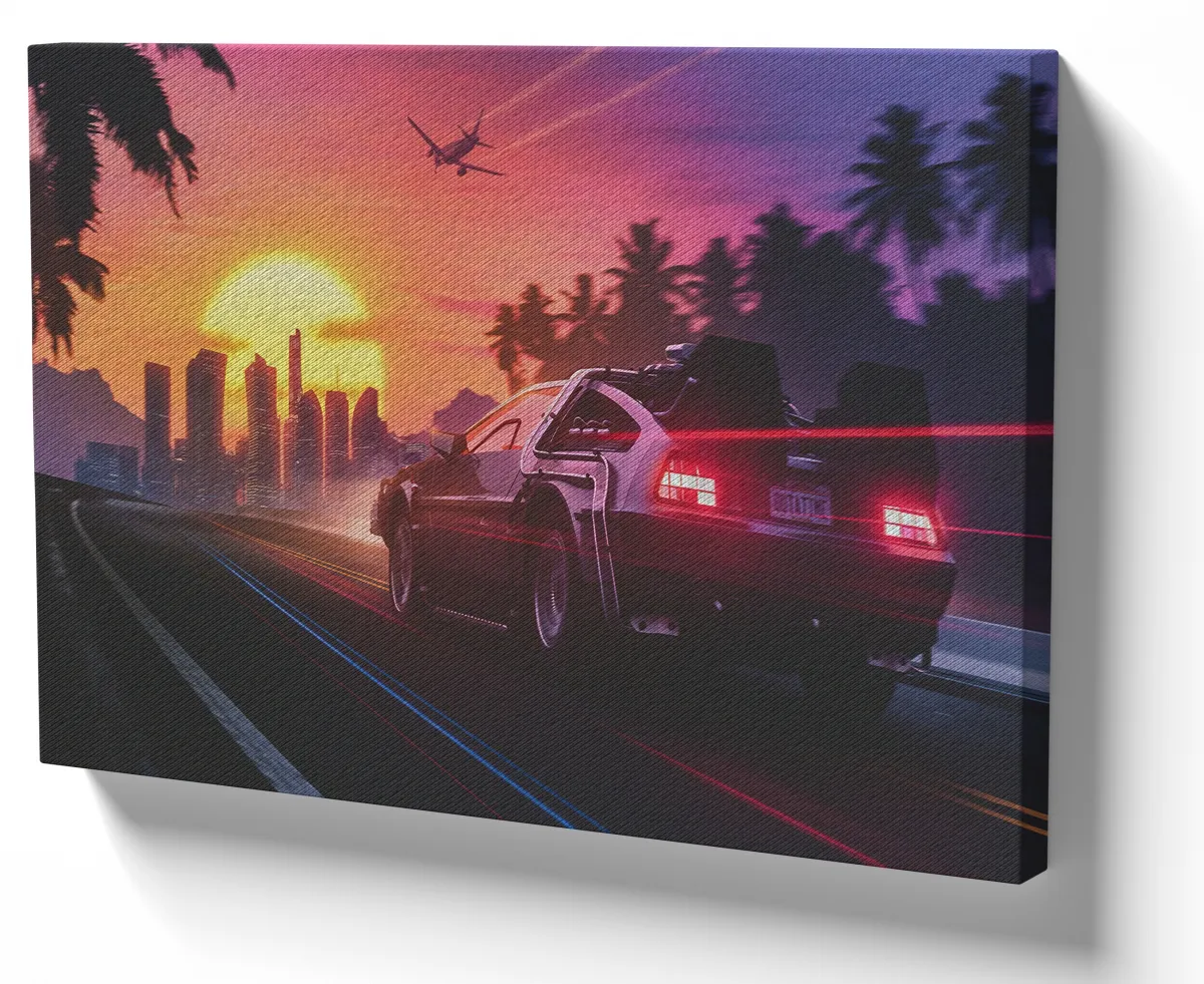 Quadro decorativo tela DeLorean avião Imagem