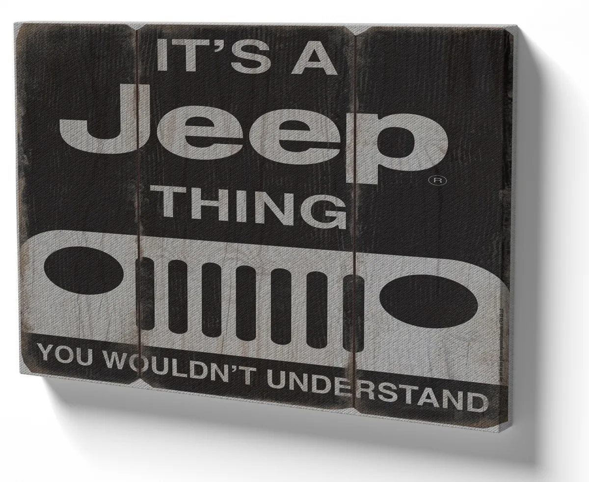 Quadro decorativo tela Jeep thing