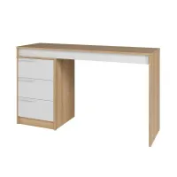 Mesa de Computador 3 Gavetas Lâmina Mel/Branco - BRV Móveis - BC 98 - Foto 3