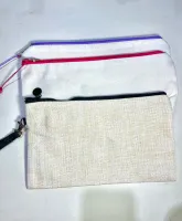 NECESSARIE BEGE POLIESTER C/ ZIPER E ALÇA COLORIDA 15X24CM - Foto 2