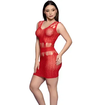 Vestido Rendado Vermelho com Stras - Y2128 - Foto 2