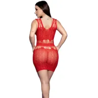 Vestido Rendado Vermelho com Stras - Y2128 - Foto 3