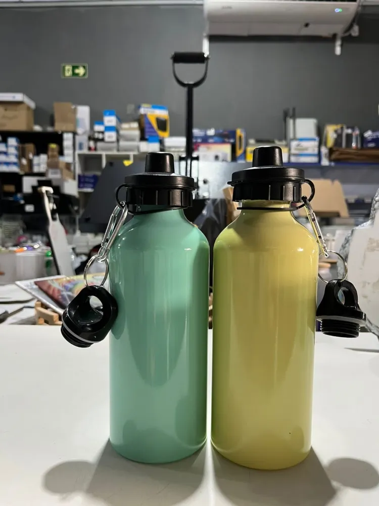 SQUEEZE ALUMINIO TAMPA DUPLA CORES -VM 600ML
