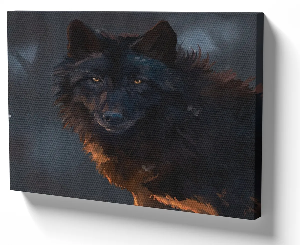 Quadro decorativo tela Vence Lobo cachorro selvagem Imagem