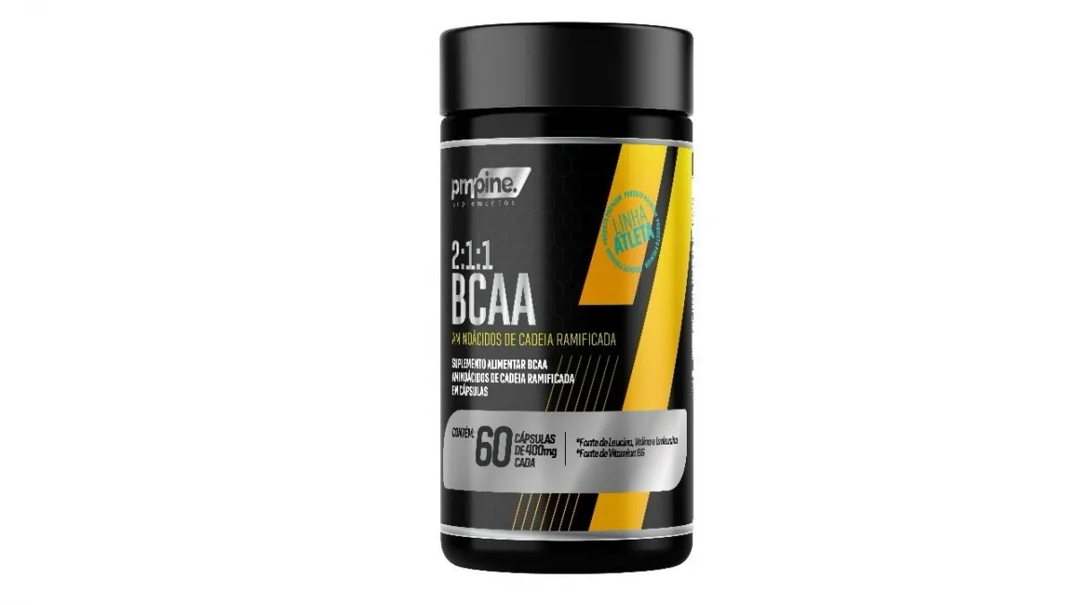 Suplemento Amino BCAA 2:1:1 PmPine - 90 Cápsulas Imagem