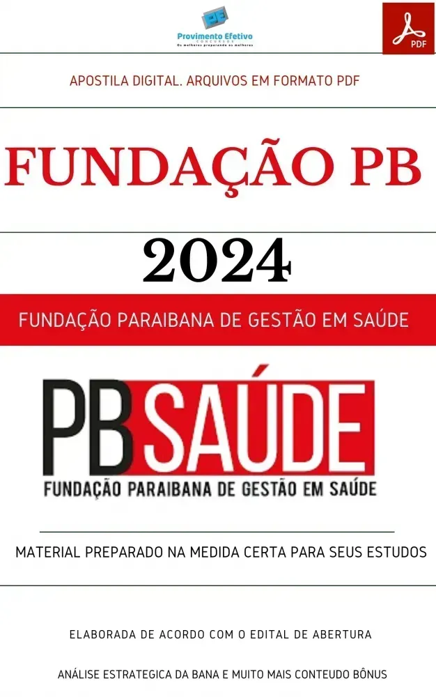 Apostila Contador Fundação PB Saúde 2024 Imagem