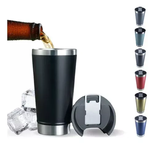 Copo Térmico Inox Tampa Abridor Cerveja Gelada 